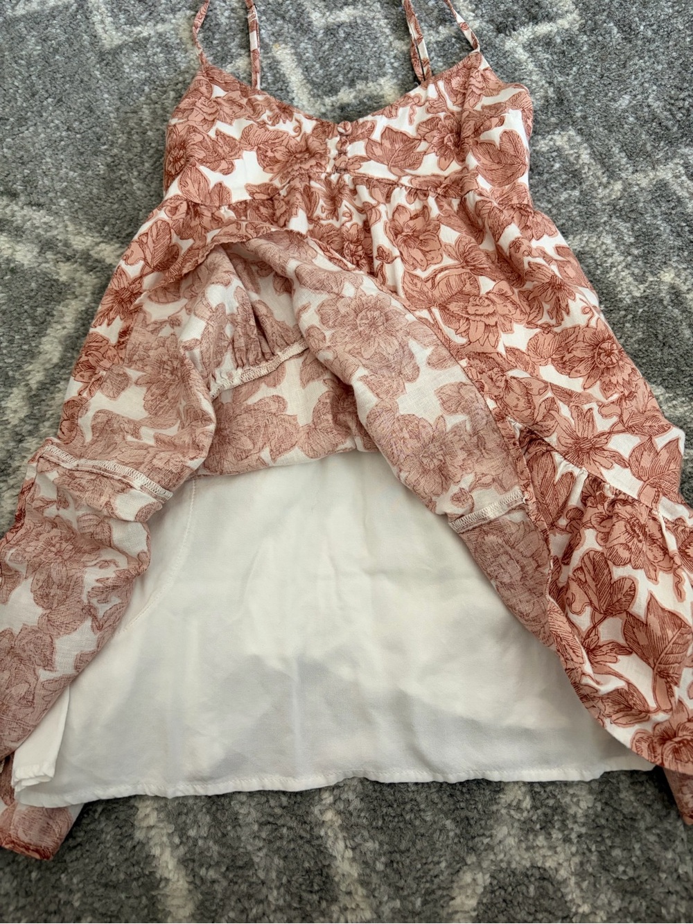 Abercrombie & Fitch Rose-Print Tiered Sundress - Picture 3 of 5